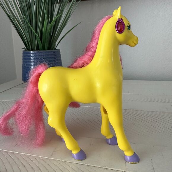 MGA Magic Touch Pony Crystalia Yellow Horse Gems Jewels NOT WORKING Vintage 1996 - Picture 7 of 11